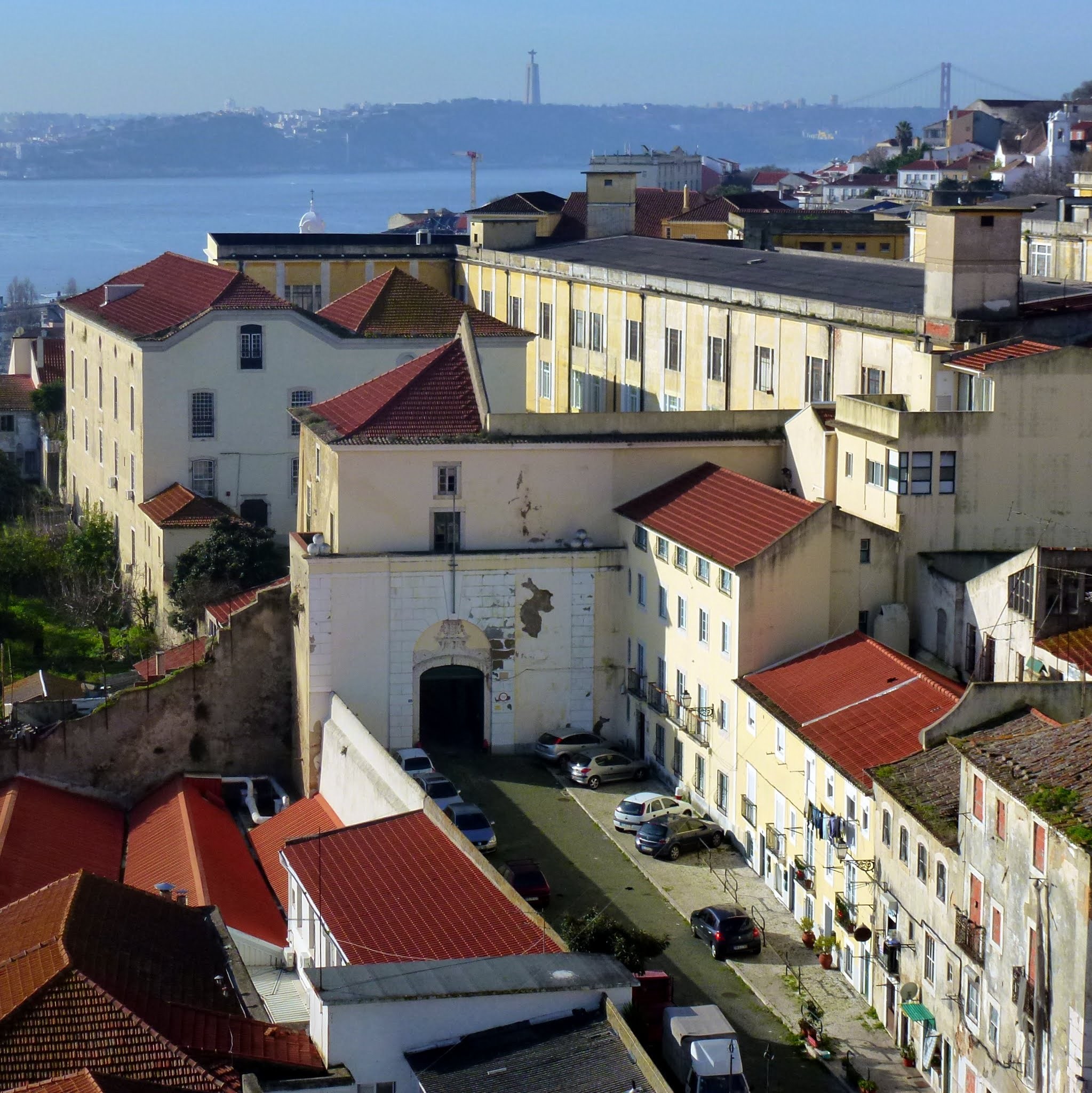 The rooftops of Alfama above the Tagus.